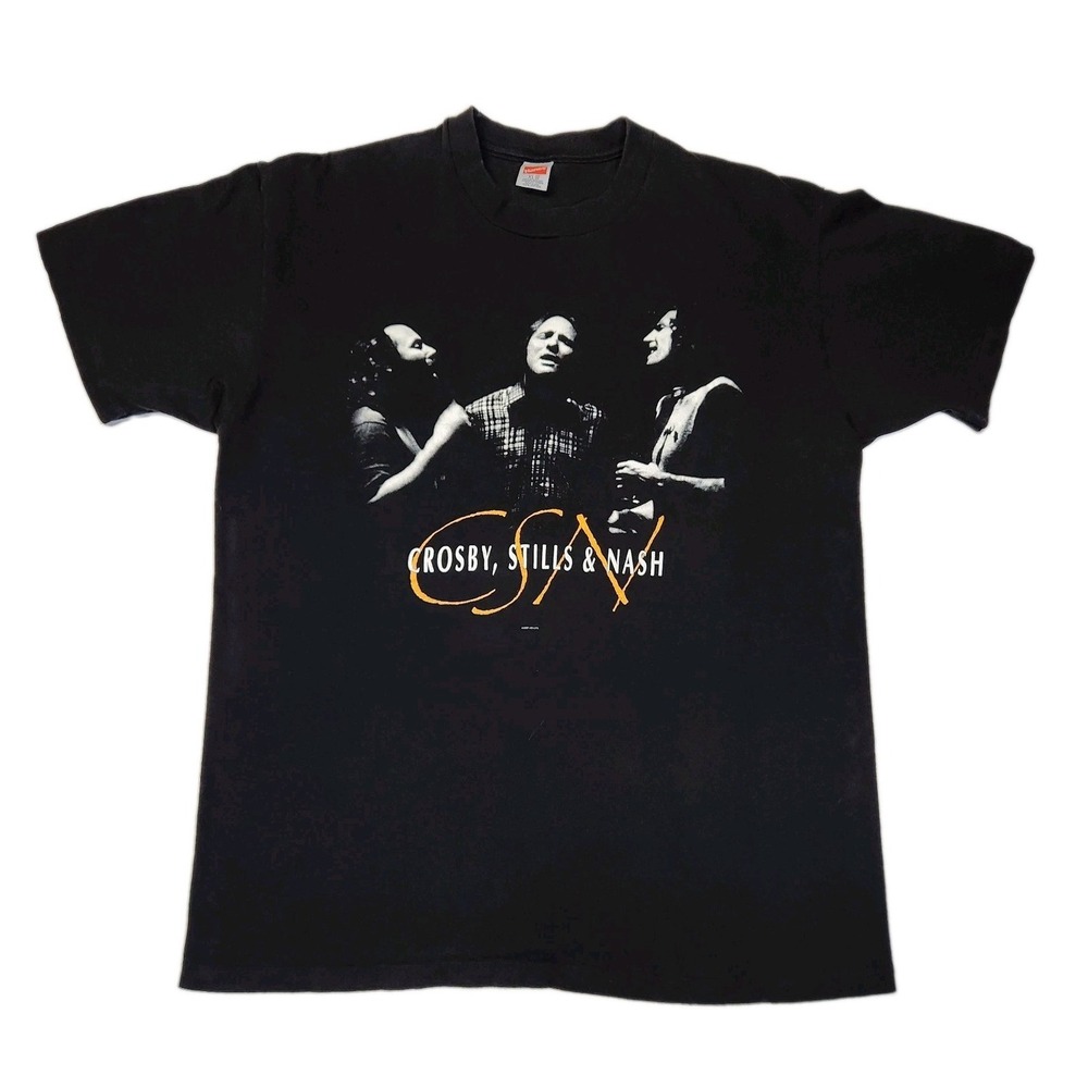 Vintage 1992 Crosby Stills & Nash CSN Band T Shirt USA Hanes XL Fits M/L 90s